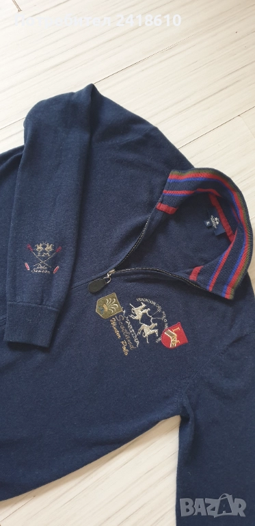 La Martina  Merino Wool Full Zip Cardigan Mens Size L / XL  ОРИГИНАЛ! Жилетка С цял Цип!, снимка 1