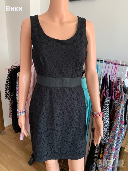 HM черна рокля от дантела размер S, снимка 1