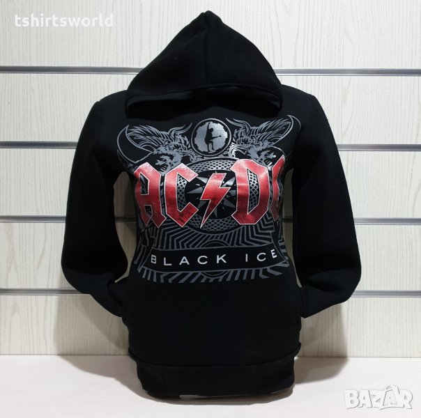 Нов дамски суичър с дигитален печат на музикалната група AC/DC - Black Ice, снимка 1