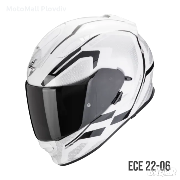 Каска SCORPION EXO-491 KRIPTA White-Black, снимка 1