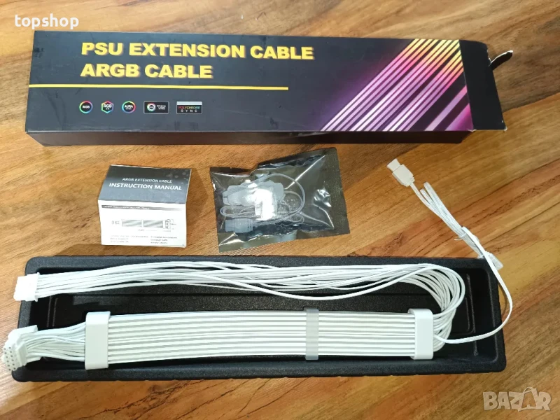 НОВИ 12pin към 12pin светещи кабели за компютър + контролер, снимка 1