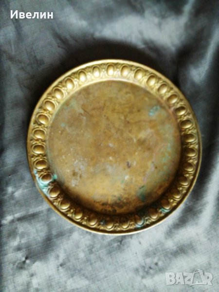 стара бронзова чиния,табла арт деко, снимка 1