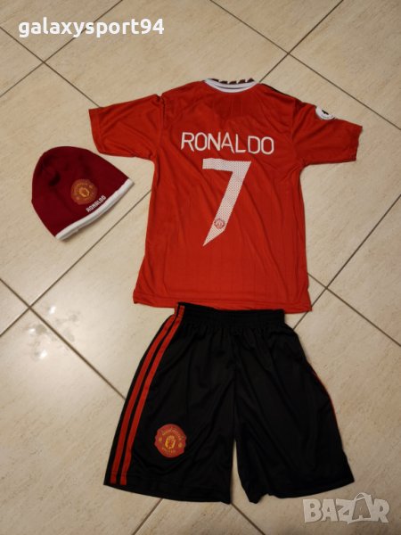 Роналдо Манчестър Шапка + Тениска и шорти 2023 Комплект Детско до 16г, снимка 1