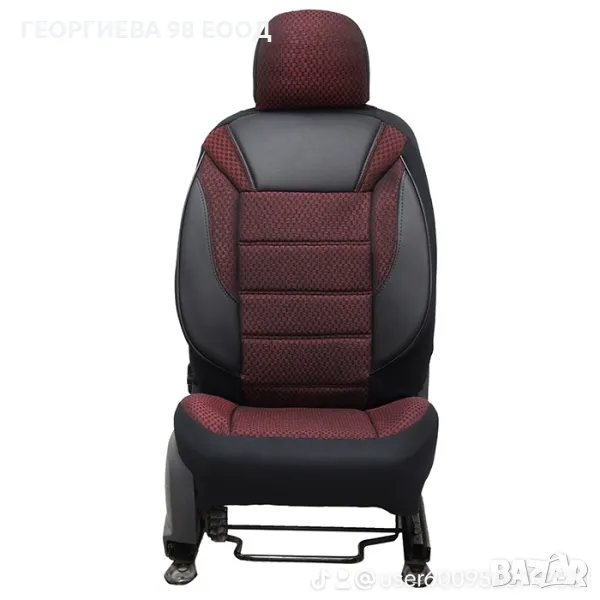 Тапицерия за седалки 1181 класико черно / бордо, снимка 1