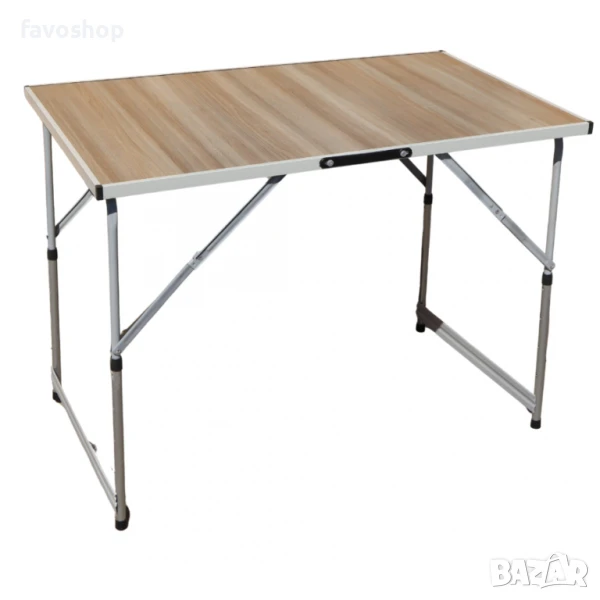 1 Алуминиева сгъваема маса FAVO 1H ALU PRO - плот мдф ДЕКОР С РЕГУЛИРУЕМА ВИСОЧИНА, снимка 1