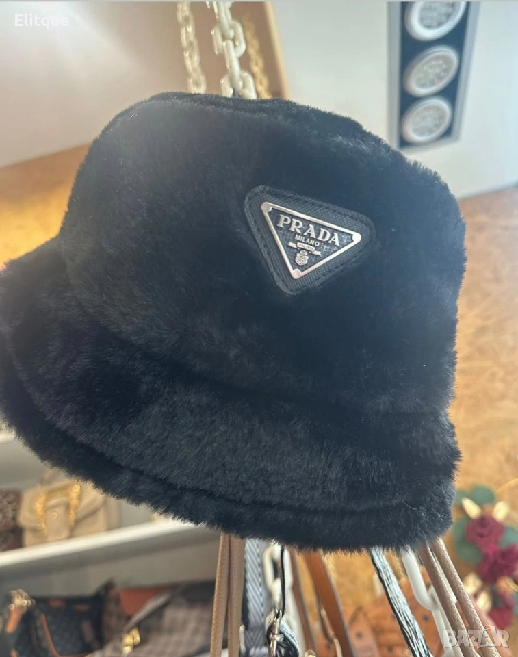 зимна пухена шапка prada, снимка 1