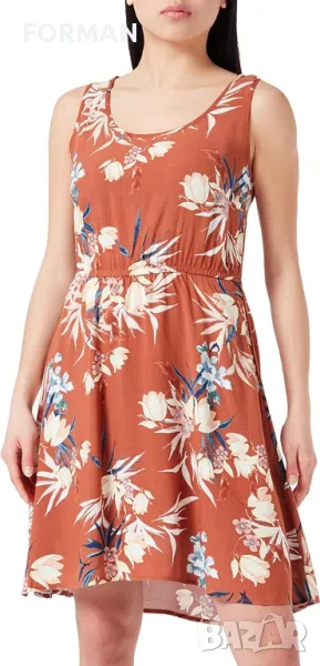 СУПЕРТЪНИЧКА и МНОГО ЛЕКА кафява рокля на цветя, снимка 1