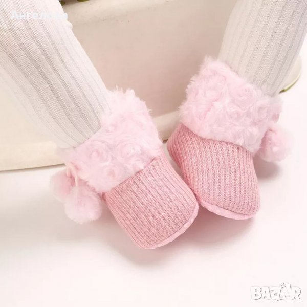 Бебешки ботушки с мека подметка 0-6м и 6-12м , снимка 1