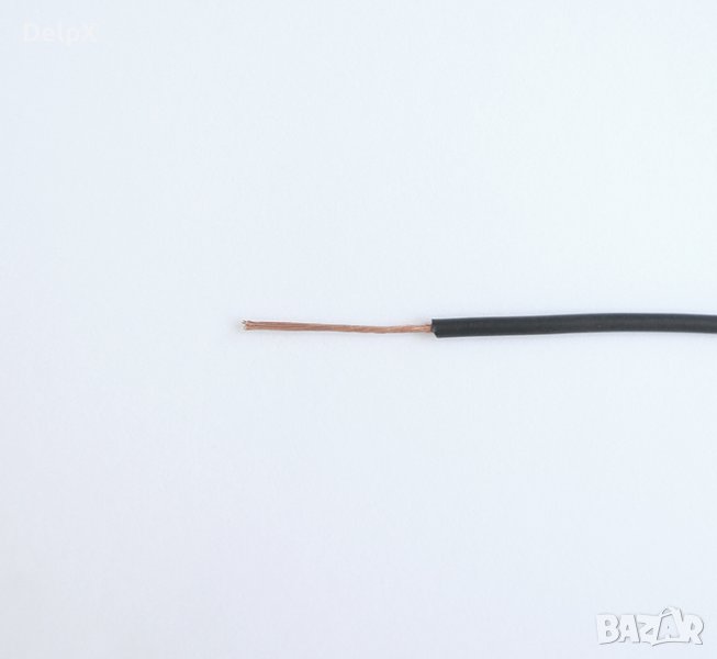 Проводник едножилен черен ПВ А2 1x1mm2, снимка 1