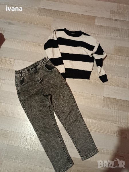 дънки и пуловер, снимка 1