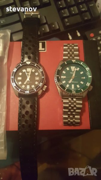 сейко seiko зелен и черен перфектни като нови, снимка 1