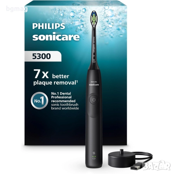 Philips Sonicare 5300 (HX7101/01) електрическа четка за зъби-черен цвят, снимка 1