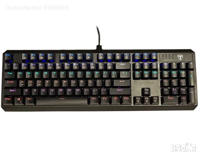 Геймърска клавиатура Redragon T-Dagger Pavones TGK319, черен - T-TGK319-BL, снимка 1