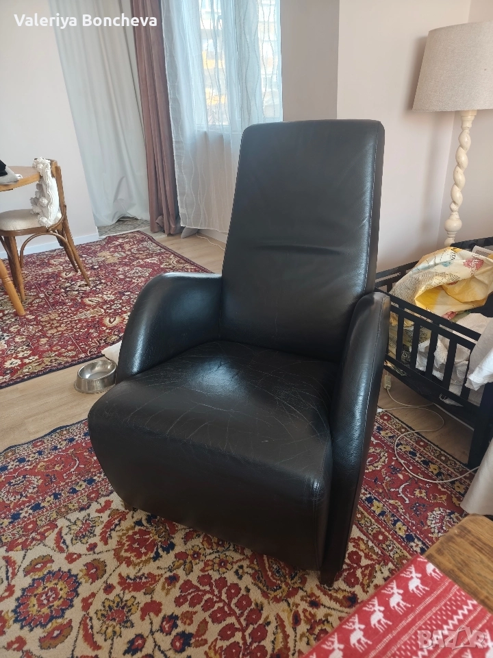 кресло от естествена кожа , снимка 1