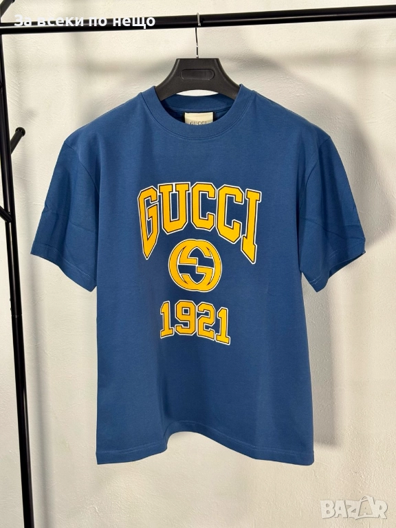 Gucci Мъжка Синя Тениска👕Мъжка Блуза С Къс Ръкав В Син Цвят Код V.B.3, снимка 1