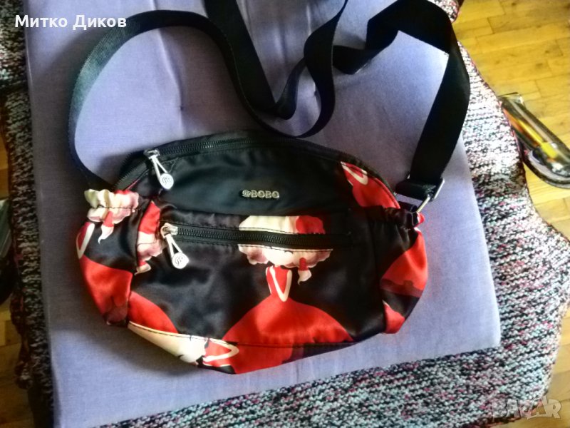 Чанта промазан плат през рамо Бобо женска 27х20х10см, снимка 1