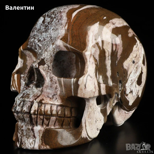 Кристален череп от яспис, снимка 1