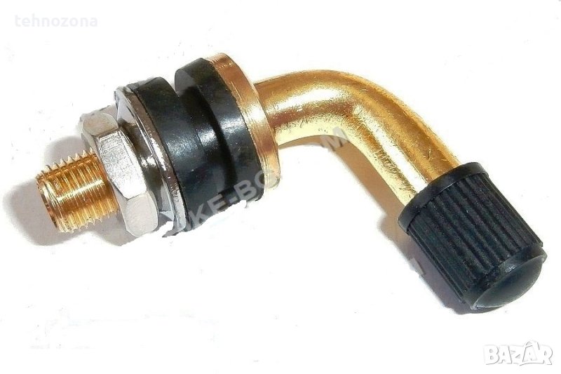 Вентил монтажен Г-образен крив 90 градуса за TL джанти ф11мм , снимка 1