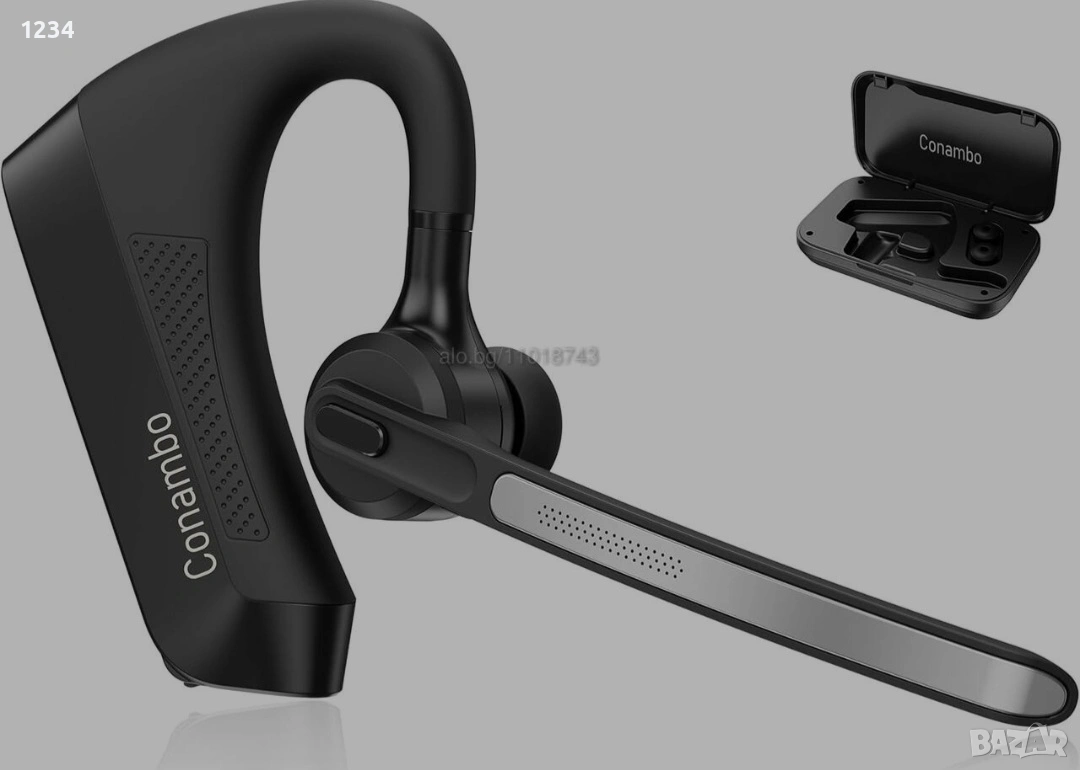 Conambo K21 Bluetooth handsfree слушалки V5.1, Bluetooth слушалка с CVC 8.0 двоен микрофон, снимка 1