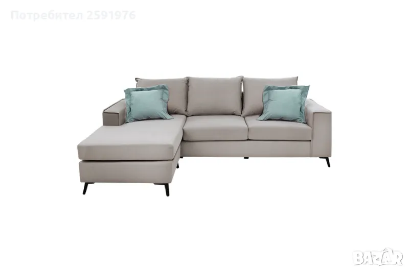 Удобен Ъглов диван Fabulous реверсивен плат 240x165x95см , 2 цвята, снимка 1