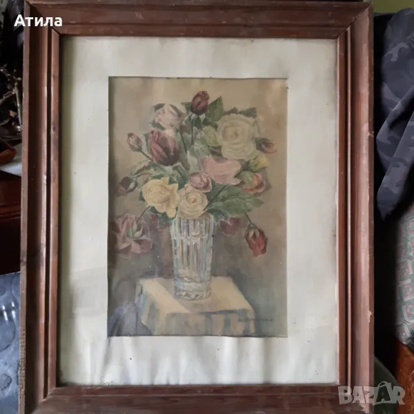 картина акварел 57/47 см, снимка 1