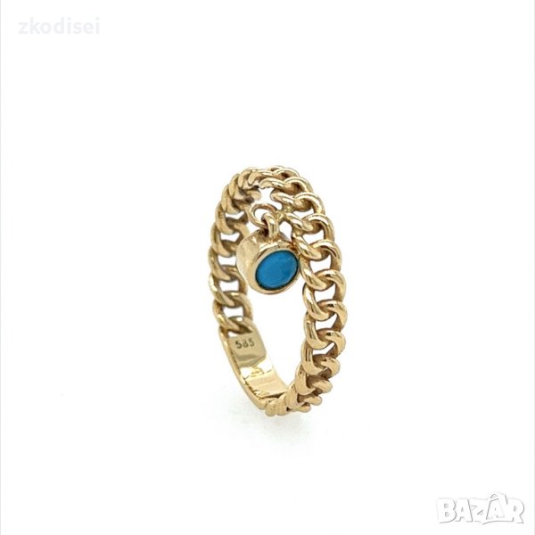 Златен дамски пръстен 2,11гр. размер:53 14кр. проба:585 модел:22339-1, снимка 1