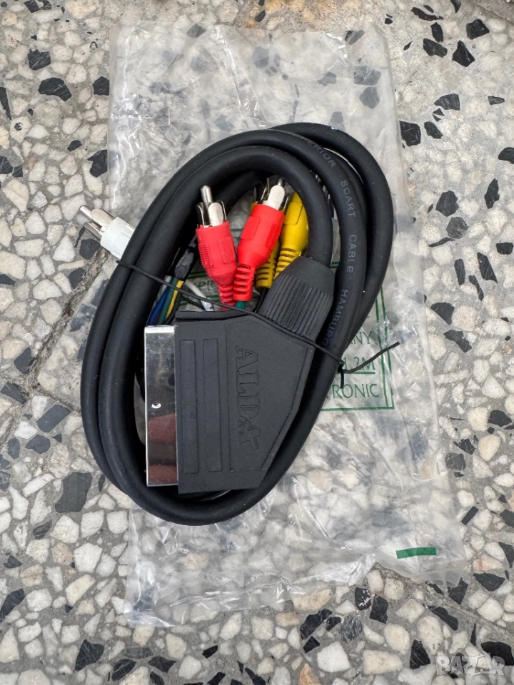 SCART към RCA кабел ALDA AVD-SS21P 1.2 m – Audio/Video, Германия, висококачествен, снимка 1