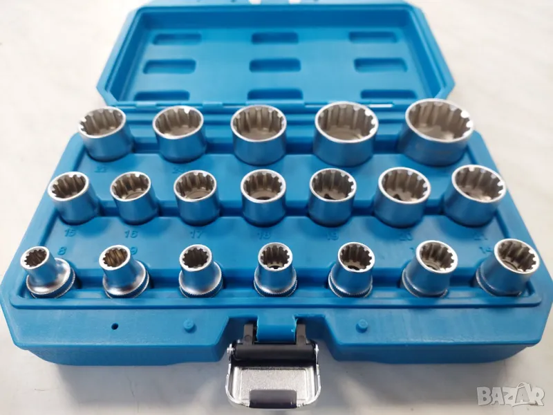 Комплект универсални вложки 1/2 ,метрични / инчови - 19 части части, снимка 1