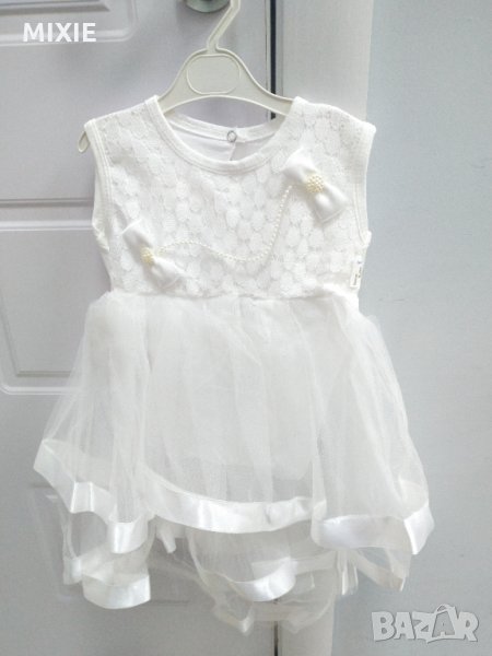 Нова бяла детска рокля, снимка 1