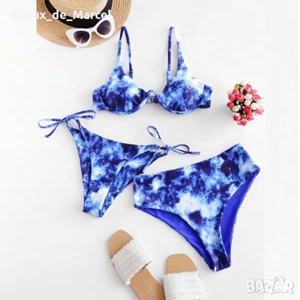 Бански Pamela Blue 3 части - S M L размери, снимка 1