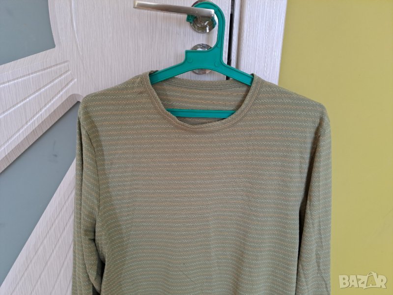 Мъжка блуза тънка цвят "зелено каки" 100 % памук размер М-Л, снимка 1