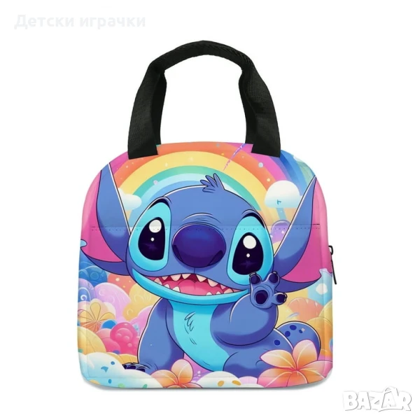 Стич термо чанта, аниме Stitch, сладка чанта за обяд, голяма вместимост, снимка 1