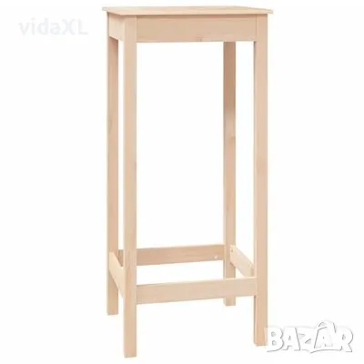 vidaXL Бар маса, 50x50x110 см, борово дърво масив（SKU:833263）, снимка 1