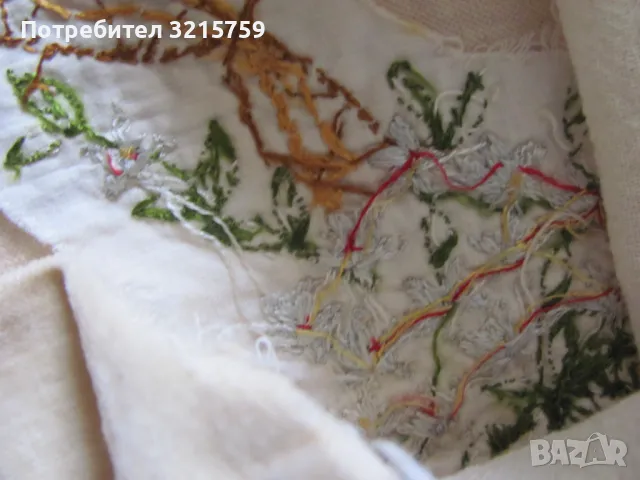 Винтидж Калъфка за възглавница,ръчна бродерия, кадифе 52х40см., снимка 6 - Възглавници - 49433684