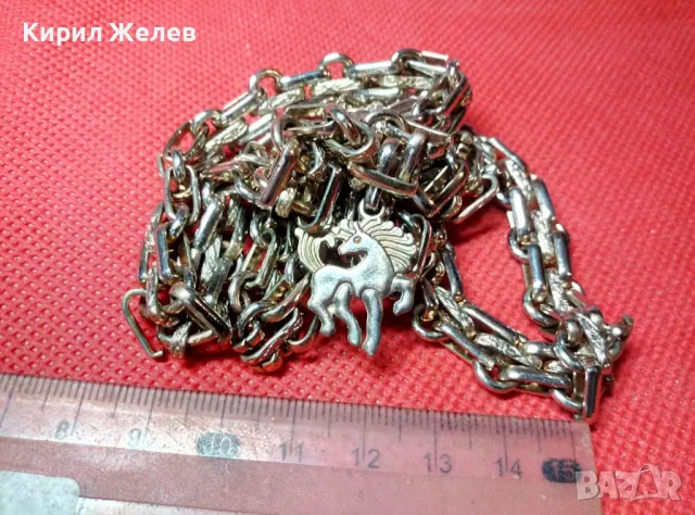 ВНУШИТЕЛЕН ЛАНЕЦ от БЛАГОРОДНА СТОМАНА с АРТ ВИСУЛКА КОНЧЕ 47403