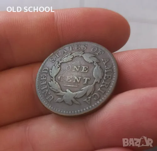 Цент 1819 САЩ (голям цент), снимка 2 - Нумизматика и бонистика - 55969294