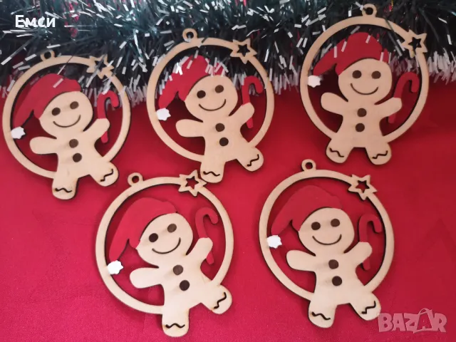 коледни топки ,висулки ,играчки за елха,дърво,персонализирали, снимка 2 - Коледни подаръци - 48122447