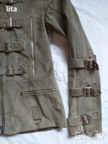 Кожено яке Размер М, снимка 3 - Якета - 49328565