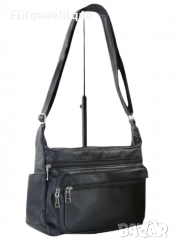 Класическа ежедневна чанта с регулираща се презрамка и ципове, снимка 9 - Чанти - 52173578