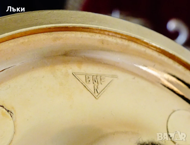Позлатена чаша,ваза BMF от бронз. , снимка 5 - Антикварни и старинни предмети - 54305877