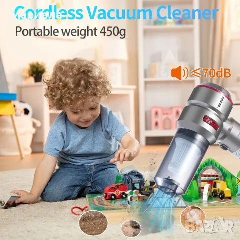 Акумулаторна Прахосмукачка за Кола и за Дома 6000mAh / 16 000Pa / Мощна Ръчна Прахосмукачка, снимка 2 - Прахосмукачки - 49673224