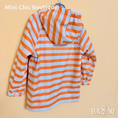 Детско яке за дъжд Kuniboo – Оранжево райе от 2 до 4 г за момичета и момчета, снимка 3 - Детски якета и елеци - 54160853