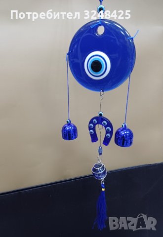 Синьо око - Вятърен звънец назар подкова око   , снимка 5 - Декорация за дома - 42676135