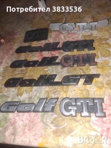 Емблеми Golf Gt , Golf Gti , снимка 2 - Части - 51221994