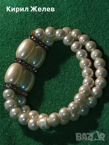 КРАСИВА ВИНТИДЖ АРТ СТИЛ ГРИВНА ПЕРЛЕНА РАЗТЕГЛИВА 47341, снимка 14 - Гривни - 47187103