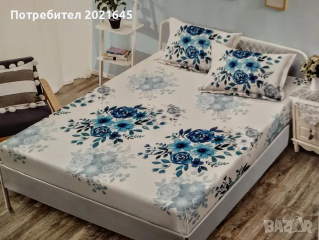 Чаршаф с ластик и калъфки, снимка 1