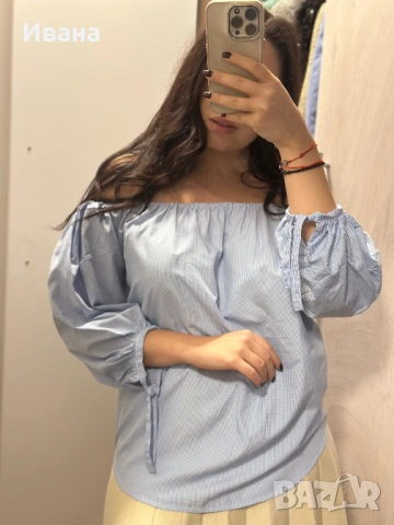 Блузка Reserved с връзки на ръкавите , снимка 2 - Блузи с дълъг ръкав и пуловери - 53174482