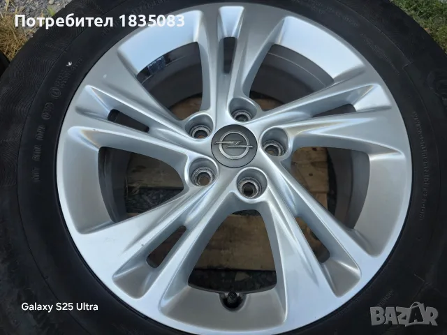 Лети джанти 16ки 5х108 Opel, Peugeot + летни гуми 215/70/16 Continental, снимка 7 - Гуми и джанти - 55842667