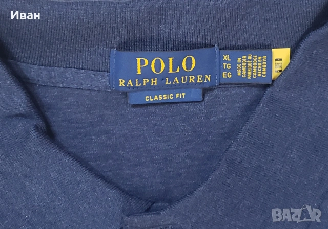 Нова оригинална фланелка Polo Ralph Lauren, classic fit – 100% памук, размер XL, снимка 2 - Тениски - 54172900