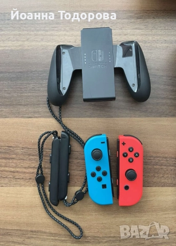 С гаранция Nintendo Switch OLED - Neon Red & Neon Blue с подарък игра, снимка 2 - Nintendo конзоли - 52390658